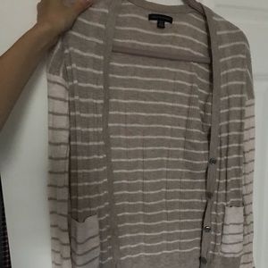 Grey Striped Cardigan